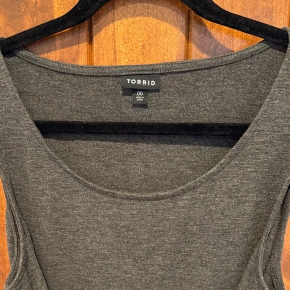 Torrid Gray Sleeveless Midi Dress - Picture 2 of 7